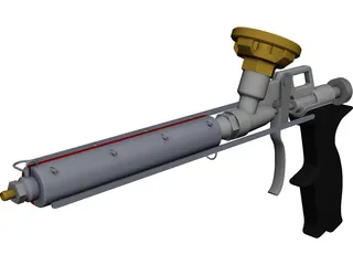 Foam Gun CAD 3D Model