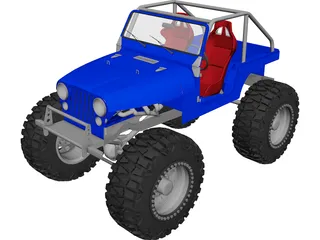 Jeep CJ5 Rock Crawler (1975) 3D Model