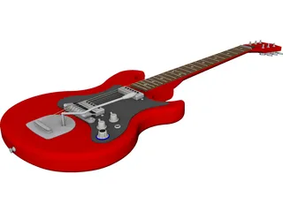 Fender Stratocaster Guitar CAD 3D Model