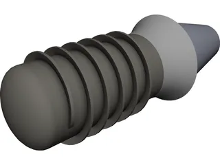 Dental Implant with Abutement 3D Model