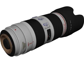 Canon EF 70-200mm f/2.8 L IS USM Lens CAD 3D Model