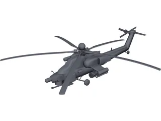 Mil Mi-28 Havoc CAD 3D Model