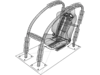 Racing Sim Seat 3D Model