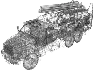Ural Next Firetruck 3D Model