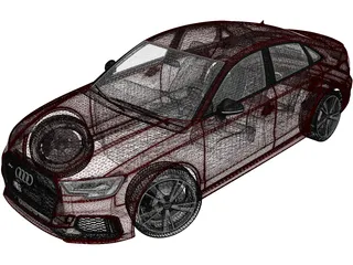 Audi RS3 Sedan (2017) 3D Model