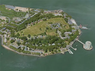 New York City, Governors Island, USA (2020) 3D Model