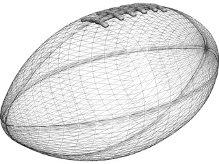 American Football Ball 3D Model