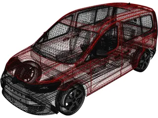 Volkswagen Caddy Combi (2021) 3D Model
