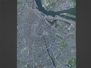 Amsterdam City, Netherlands (2021) 3D Model