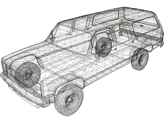 Chevrolet Suburban (1986) 3D Model