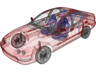 Honda [Acura] Integra Sedan [+Interior] (1994) 3D Model
