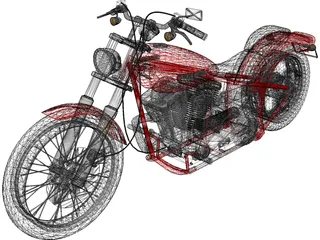 Harley-Davidson Softtail 3D Model