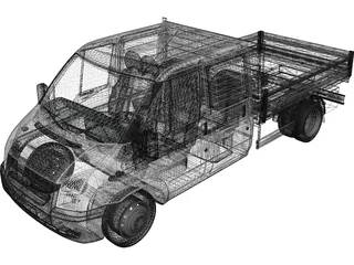 Ford Transit Benne Double Cabine 3D Model