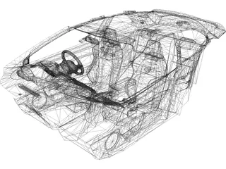Interior Honda Civic Type-R (2007) 3D Model