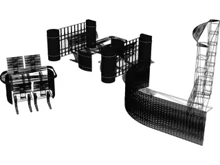 Baranya Rack Cafe 3D Model