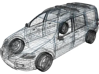 Dacia Logan Steppe Concept (2006) 3D Model