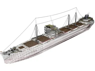 MS Munchen Cargo Ship 3D Model