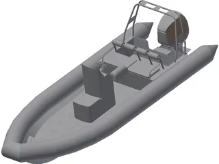 Raptor Rigid Inflatable Boat (Rib) 6.95m 3D Model