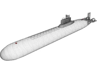 Shark Submarine 3D Model