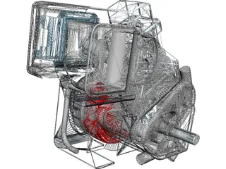Briggs Baja Engine 3D Model