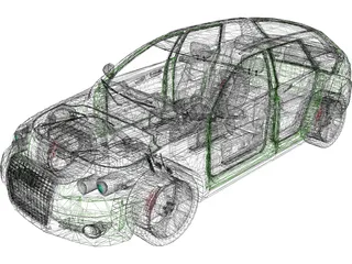 Audi A3 Sportback 3.2 quattro 3D Model