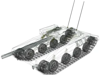 Tank Missile Armed 3D Model