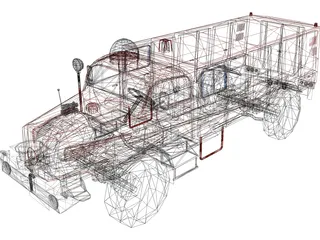 Mercedes-Benz Fire Truck 3D Model