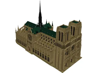 Cathedral Notre Dame 3D Model