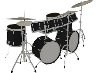 Ludwig 14Pc Drum Kit 3D Model