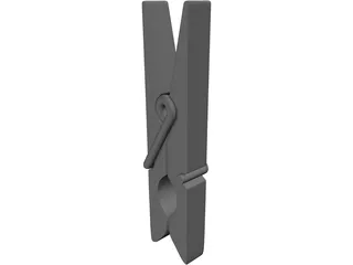 Clothespin Spring 3D Model