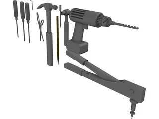 Hand Tools Collection 3D Model