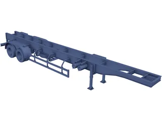Semi Trailer Crescente 3D Model