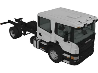 Scania CrewCab CP28 Chassis Truck (2011) 3D Model