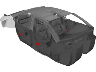 Interior Pontiac Grand Prix (1997) 3D Model