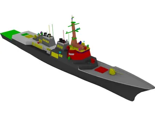 ROK Destroyer KDX-III 3D Model