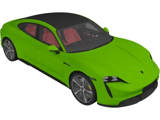 Porsche Taycan Turbo S (2023) 3D Model