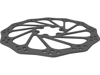 Mountain Bike Brake Rotor 3D Model
