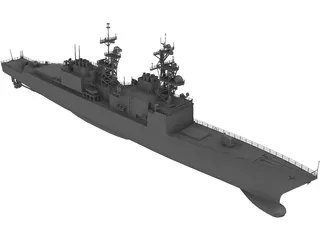 DD-963 Spruance Class Destroyer 3D Model