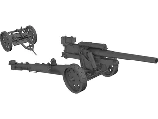 SFH-18 Military Cannon 3D Model