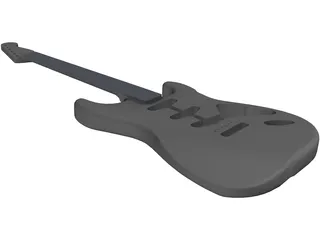 Fender Stratocaster Guitar Body 3D Model