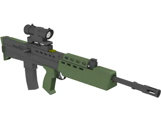 SA80 L85 Rifle 3D Model