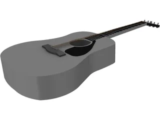 Guitar Acoustic Laptop 3D Model