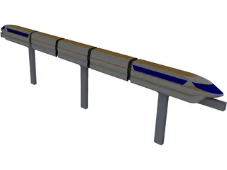 Monorail Train 3D Model