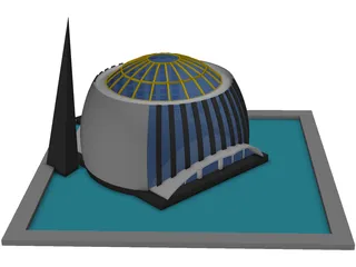Pearl Mosque Masjid 3D Model