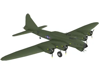Boeing B-17G Flying Fortress 3D Model