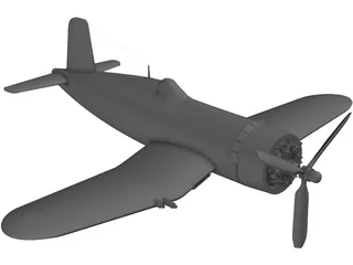 World War Two Fighter Plane 3D Model