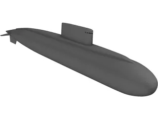 Kilo Russia Submarine 3D Model