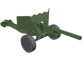 British Anti-Tank Cannon 3D Model