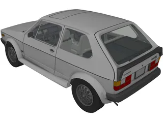 Volkswagen Golf I GTi (1984) 3D Model