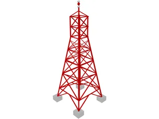 Radio Transmission Tower 3D Model